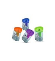PUTİ ÇİFT BÖLMELİ PLASTİK 06376 KALEMTIRAŞ 4 RENK