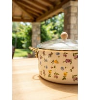 Acar XAP-10429 Petit Fleur Collection 22 cm Emaye Kızartma Tenceresi