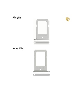 Samsung Galaxy S6 Edge Sim İç Yuvası Tekli Gümüş Sim yuvası sim tepsisi sim aparatı yeni sim yuvası tekli sim tepsisi sim çekmecesi
