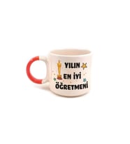Yılın En İyi Öğretmeni Baskılı Kırmızı Kulplu P Öğretmenler Günü Kupa