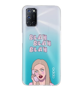 Oppo A52/A72/A92 Uyumlu Blah Blah Blah Mean Girls Desenli Şeffaf Telefon Kılıfı