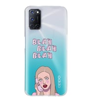 Oppo A52/A72/A92 Uyumlu Blah Blah Blah Mean Girls Desenli Şeffaf Telefon Kılıfı