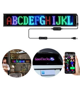 Powermaster PM-23823 12x98cm Oto Rgb Kayan Yazı Led Tabela Araç Arka İçi Cam Yazı Panosu
