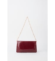 Kadın Bordo Zarf Tasarım 2 Bölmeli Mini Zincir Askılı Çıt Çıt Kapama Clutch Ve El Çantası