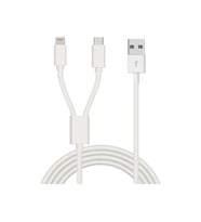 ScHitec 2in1 5A 120W UsbA to Type-C ve Lightning Hızlı Data ve Şarj Kablosu 120cm SX21C