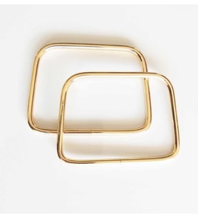 Angel Çanta Aksesuar Light Gold Yeni Kare Metal Çanta Sapı 7X11 Cm