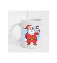 Yılbaşına Özel Noel Baba Figürlü Beyaz Baskılı Kupa/bardak