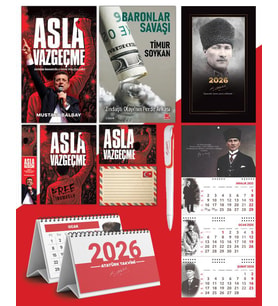 Asla Vazgeçme - Ayraç - Kartpostal - Poster - Baronlar Savaşı -  2026 Ajanda Komutan - Gazi Duvar Takvimi - Masa Takvimi