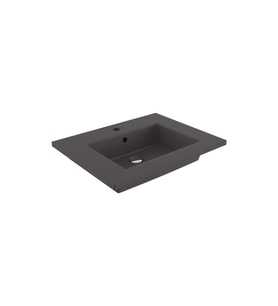 BOCCHI MİLANO ETEJERLİ LAVABO 60 CM (MAT ANTRASİT)