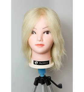 Prodiva Kuaför Gerçek Eğitim Mankeni - 30 Cm Kısa Platin / 613 No