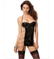 Fantezia Night Fantezi Lame Sırtı Zincirli Açık Jartiyer Takım TG272350