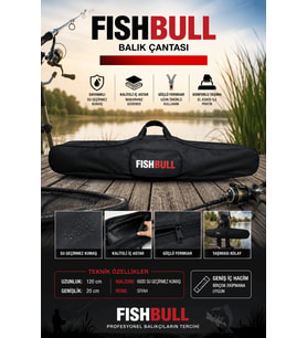 Fıshbull 2 Gözlü 140 cm Kamış ve Olta Taşıma El Çantası