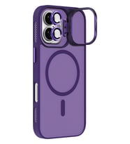 iPhone 17 6.3'' StandGuard MagSafe Kılıf + Lens Koruma Derin Mor