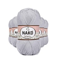 Northcity 5 Adet Pırlanta Amigurumi El Örgü İpi Yünü Açık Gri 130