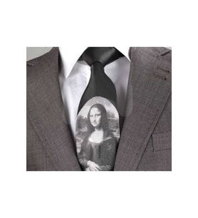 Erkek Siyah Mona Lisa Kravat