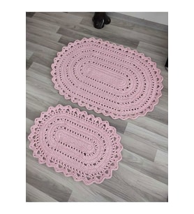 2'li %100 El Yapımı Örgü Paspas (STD)