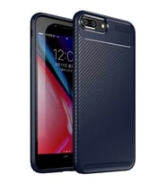 Apple iPhone 7 / 8 Karbon Desenli Negro Silikon Kılıf (Lacivert)