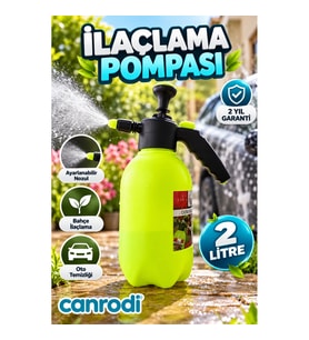 2 Litre Basınçlı El Püskürtücü – Ayarlanabilir Nozullu Oto Bahçe ve Temizlik Spreyi