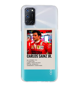Oppo A52/A72/A92 Uyumlu Carlos Sainz Desenli Şeffaf Telefon Kılıfı