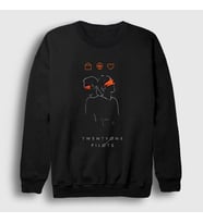 Presmono Unisex Siyah Cencor Twenty One Pilots Sweatshirt 119457tt