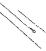Unisex Minik Boy Çelik Kolye 0.5Mm (Siyah)