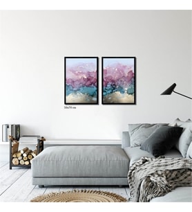 Çerçeveli Doku Efektli Tablo Seti 105x70 cm