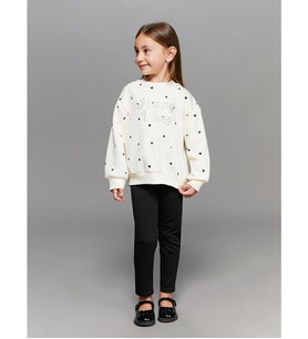 LCW Kids Siyah Beli Lastikli Kız Çocuk Uzun Tayt