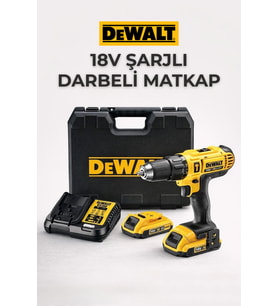 18V 2.0 Ah Li-Ion Şarjlı Darbeli Matkap Çift Akülü