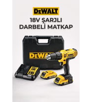 18V 2.0 Ah Li-Ion Şarjlı Darbeli Matkap Çift Akülü