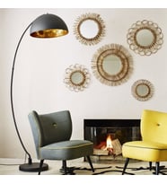 RİOLİGHT RETRO RUSTİK MAFSALLI HAREKETLİ BAŞLIK METAL LAMBADER KÖŞE LAMBASI ŞAPKA ÇAPI:40CM (Siyah)