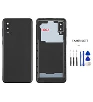 Samsung Galaxy A02 - SM-A022 FULL Kasa Arka Kapak Takım SİYAH - TAMİR SETİ