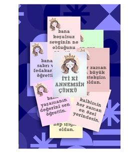 Anneye hediye Kartlar Anneler günü hediye kartları Annelere Duygusal Doğum günü Hediyesi İAÇ06A