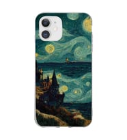 Iphone 11 Uyumlu Van Gogh Tasarımlı Şeffaf Telefon Kılıfı