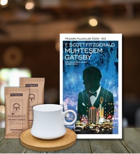 Kutupkitap Bambu Fincan Türk Kahvesi Kişiye Özel Not Muhteşem Gatsby Kitap Hediye Seti