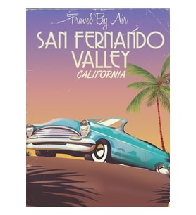 Los Angeles County, California, Amerika San Fernando Vadisi. Tablo Ahşap Poster Dekoratif