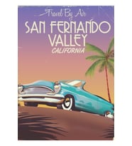 Los Angeles County, California, Amerika San Fernando Vadisi. Tablo Ahşap Poster Dekoratif