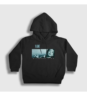 Presmono Unisex Çocuk Siyah Diamond Life Sade Kapüşonlu Sweatshirt 553351tt