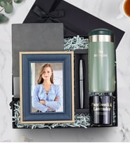 Stanley Termos & Defter & Çerçeve & Kalem & Mum Premium Hediye Seti
