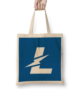 Litecoin To Tthe Moon LOGO Bez Çanta Uzun Saplı