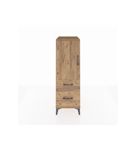 Kronos Dolap 2 Raflı 2 Çekmeceli Tek Kapaklı 44x59x134 Çam-Çam
