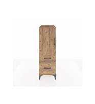 Kronos Dolap 2 Raflı 2 Çekmeceli Tek Kapaklı 44x59x134 Çam-Çam