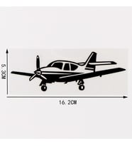Pervaneli Tek Motorlu Uçak Sticker Yapıştırması 16CM siyah