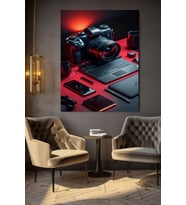 DİJİTAL KOMUTA SANATSALKANVAS TABLO EV DUVAR SALON OFİS DÜKKAN HEDİYELİK DEKARASYON SÜSÜ (Çok Renkli)