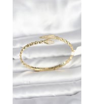Yılan Model Pirinç Gold Renk Kadın Kelepçe Bileklik 5886 - HPSBYI7115-4311