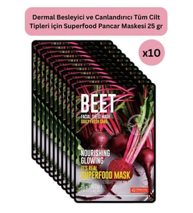 Dermal Besleyici ve Canlandırıcı Pancar Maskesi 25 gr 10 Adet