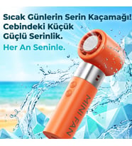 Çok Kademeli Hız Ayarlı Portatif El Fanı, Dijital Ekranlı Sessiz Çalışan Şarj Edilebilir Serinletici