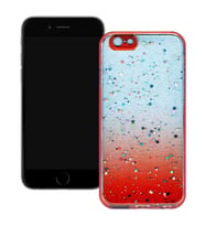 Apple iPhone 6 Simli Şeffaf Sert Slikon Kılıf (Kırmızı)