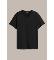 COMEOR Erkek Siyah Slim Fit Pamuklu Kısa Kollu V Yaka T-shirt