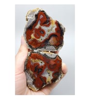 Alevli Kızıl Kırmızı Bantlı Siyah Deniz Akik, 300g