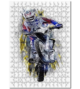 Cakapuzzle Motokros Spor Görsel Puzzle Yapboz MDF (Ahşap) (120 Parça)